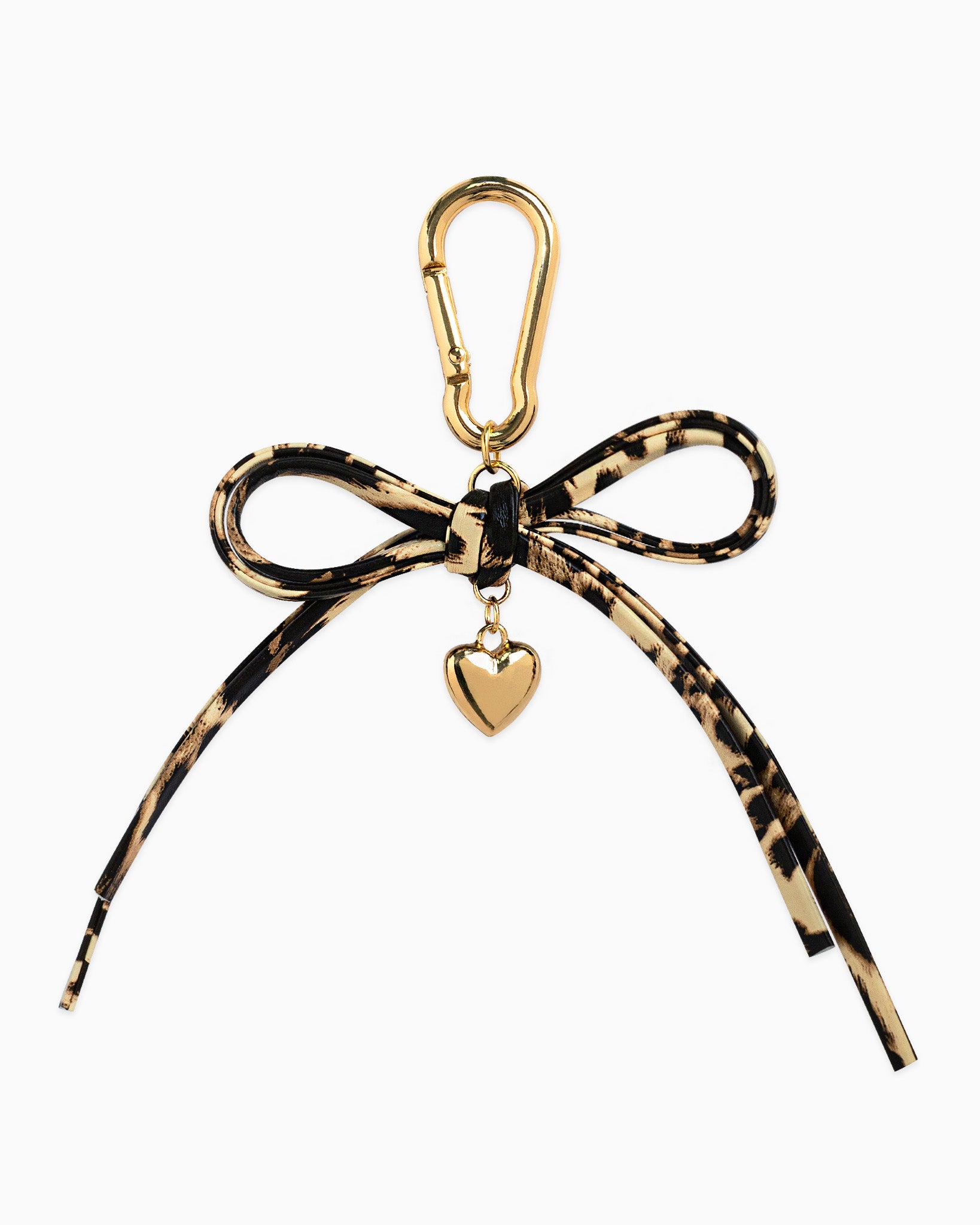 Leopard Bow Clip Bag Charm